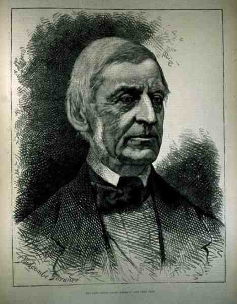 Detail of The Late Ralph Waldo Emerson by William Biscombe Gardner