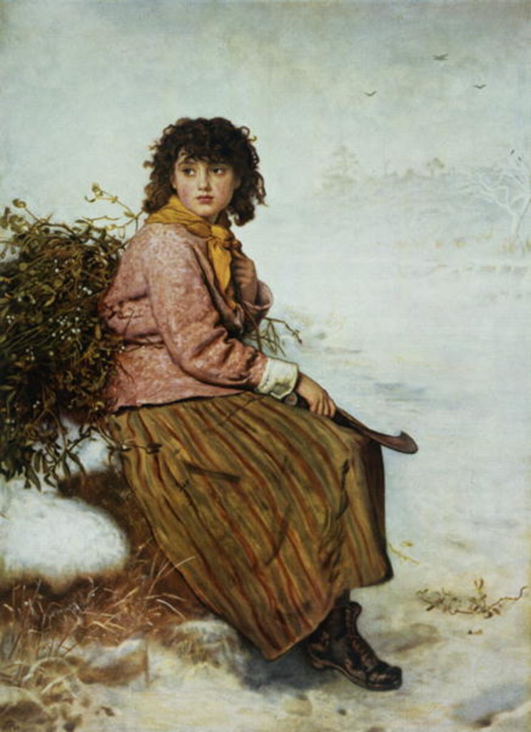 Detail of The Mistletoe Gatherer, 1894 by John Everett (after) Millais