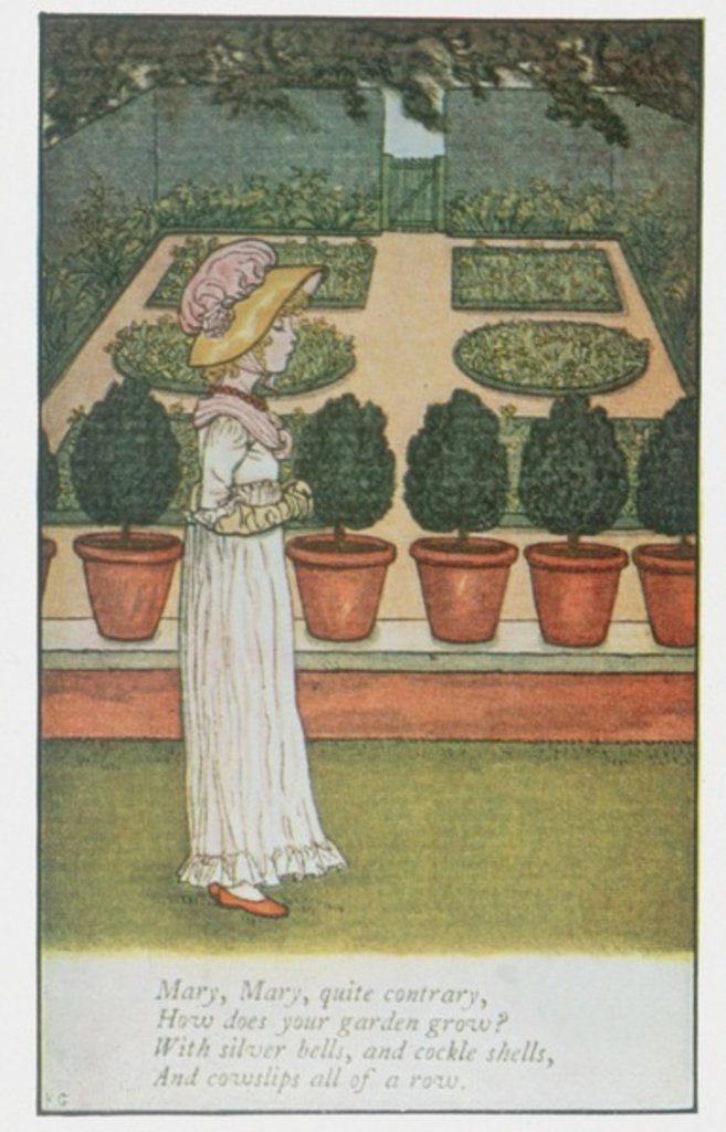Detail of April Baby's Book of Tunes: Mary, Mary, Quite Contrary by Kate Greenaway