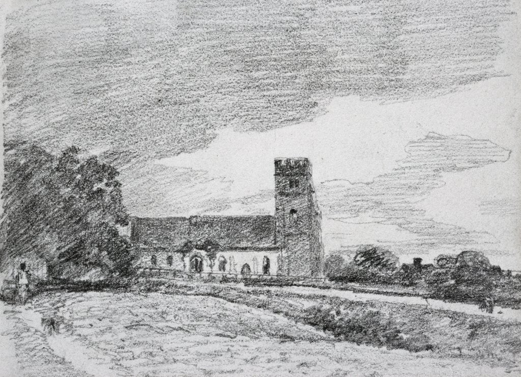 Detail of Feering Church, 1814 by John Constable