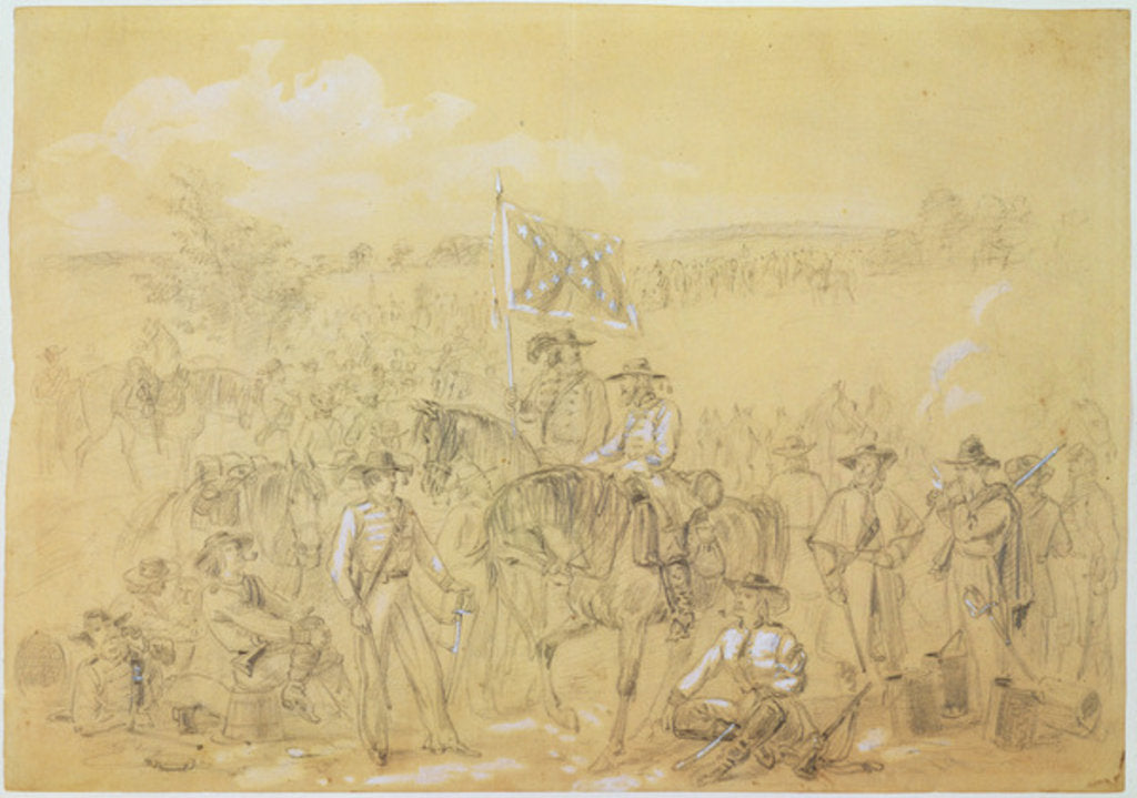 Detail of The First Virginia Cavalry at a Halt by Alfred Rudolph Waud