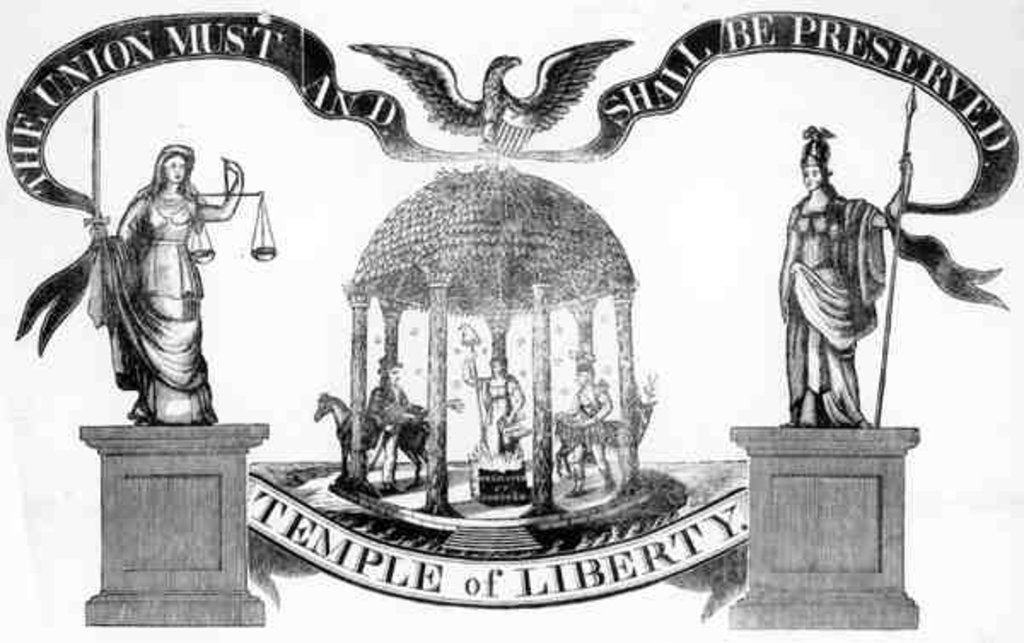 Detail of Temple of Liberty, 1834 by American School