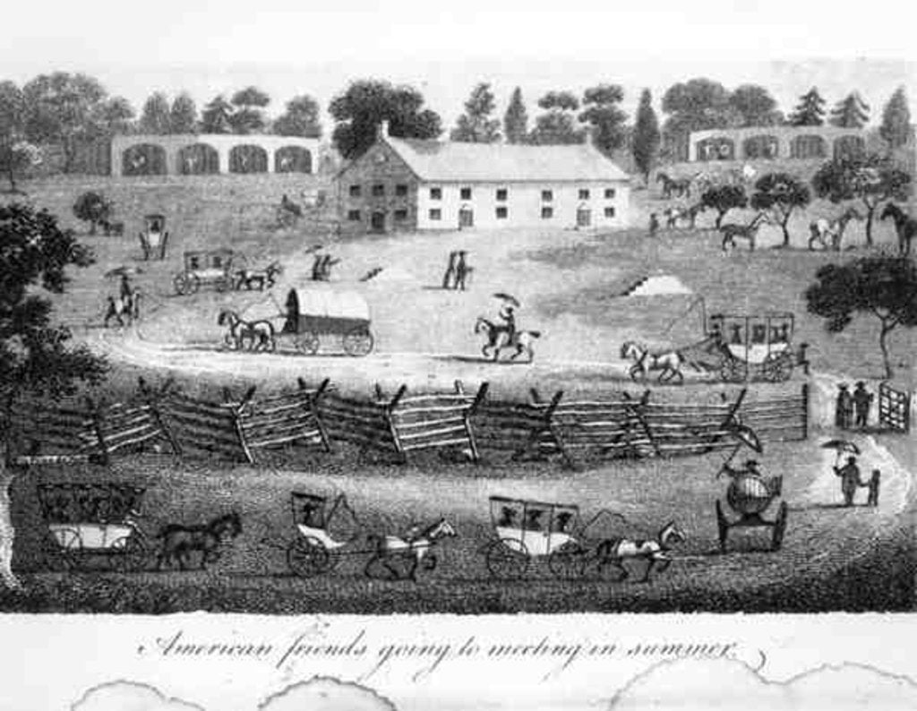 Detail of American Friends Going to Meeting in Summer by American School