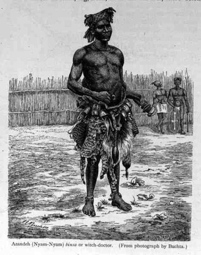 Detail of Azandeh Binsa or Witch Doctor by Richard Buchta