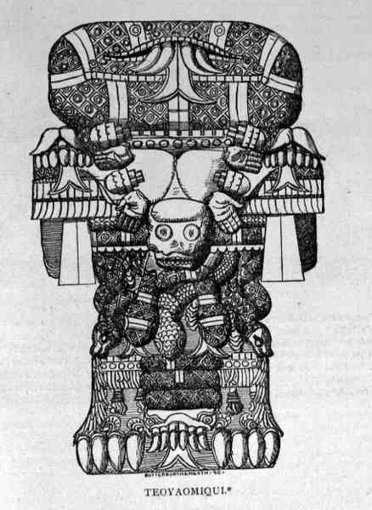 Detail of Sculpture of the Goddess Coatlicue by English School