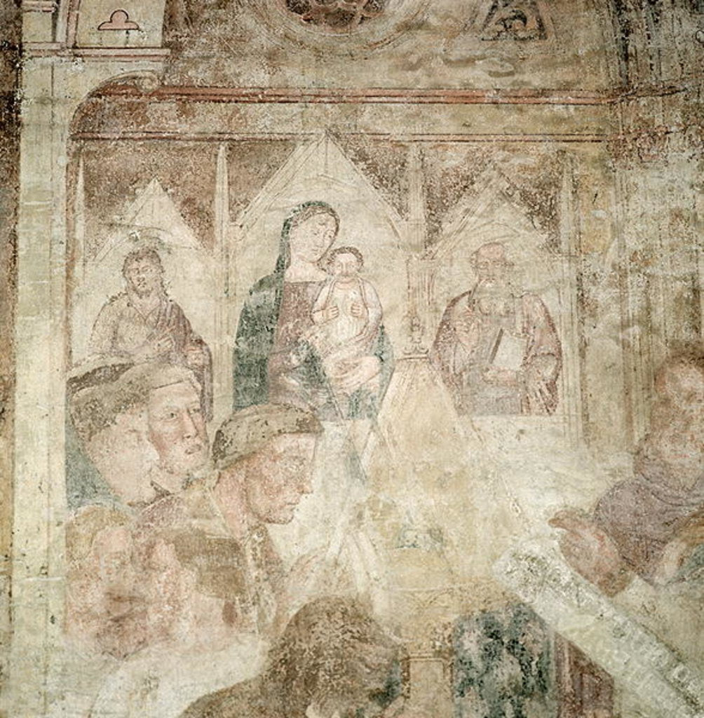 Detail of St. Ranieri Praying in the Temple, mid 14th century by Andrea di Bonaiuto (fl.1343-77)