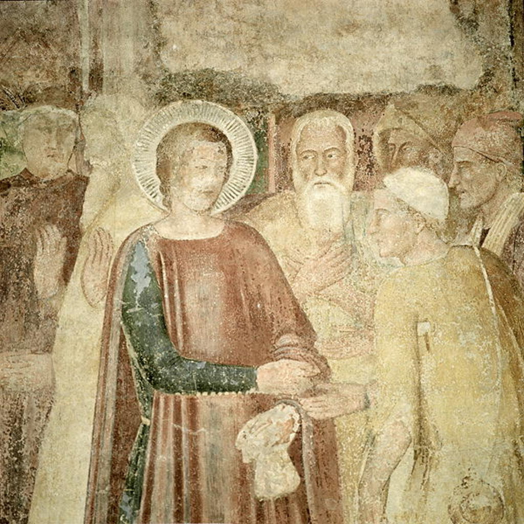 Detail of Detail of St. Ranieri in the Holy Land, mid 14th century by Andrea di Bonaiuto
