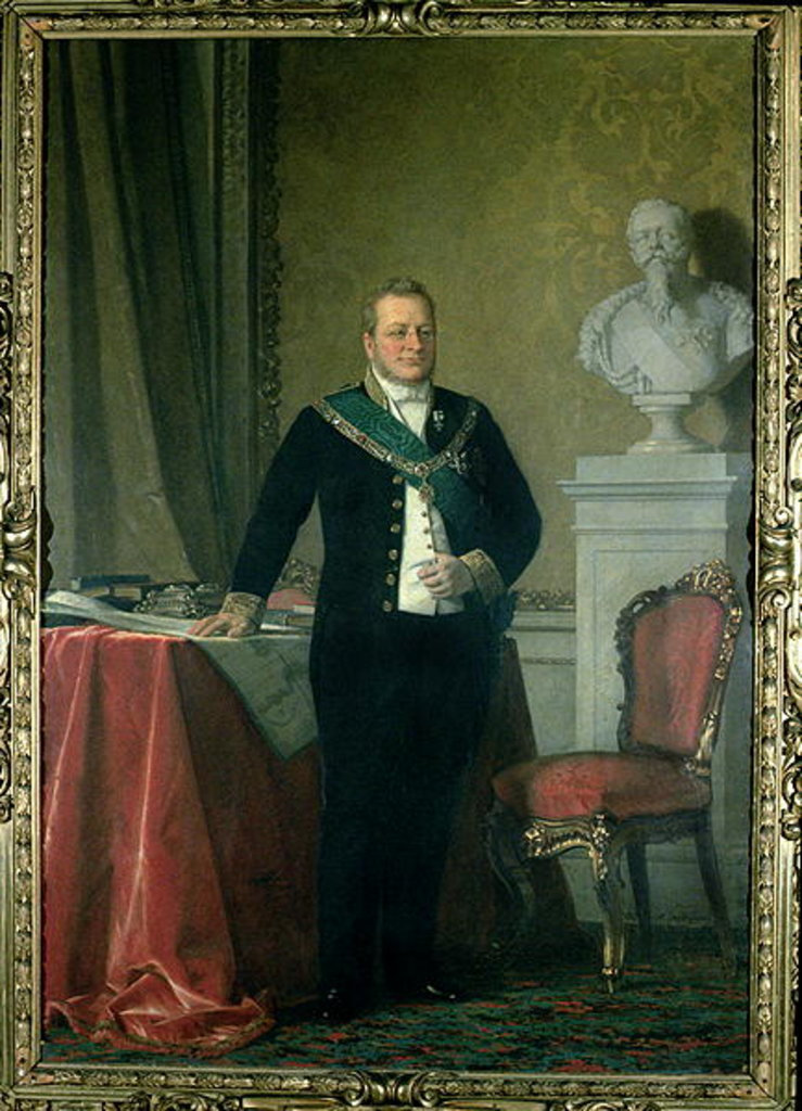 Detail of Portrait of Count Camillo Berso of Cavour by Michele Giordigiani