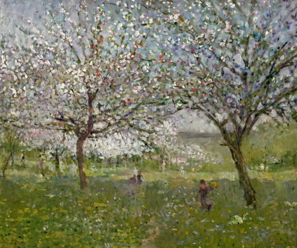Detail of Apple Trees in Flower by Ernest Quost