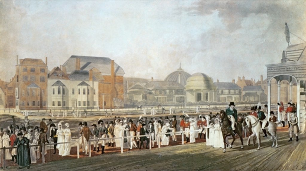 Detail of Brighton: The Old Pavilion and Steyne engraved by Charles Richards by English School