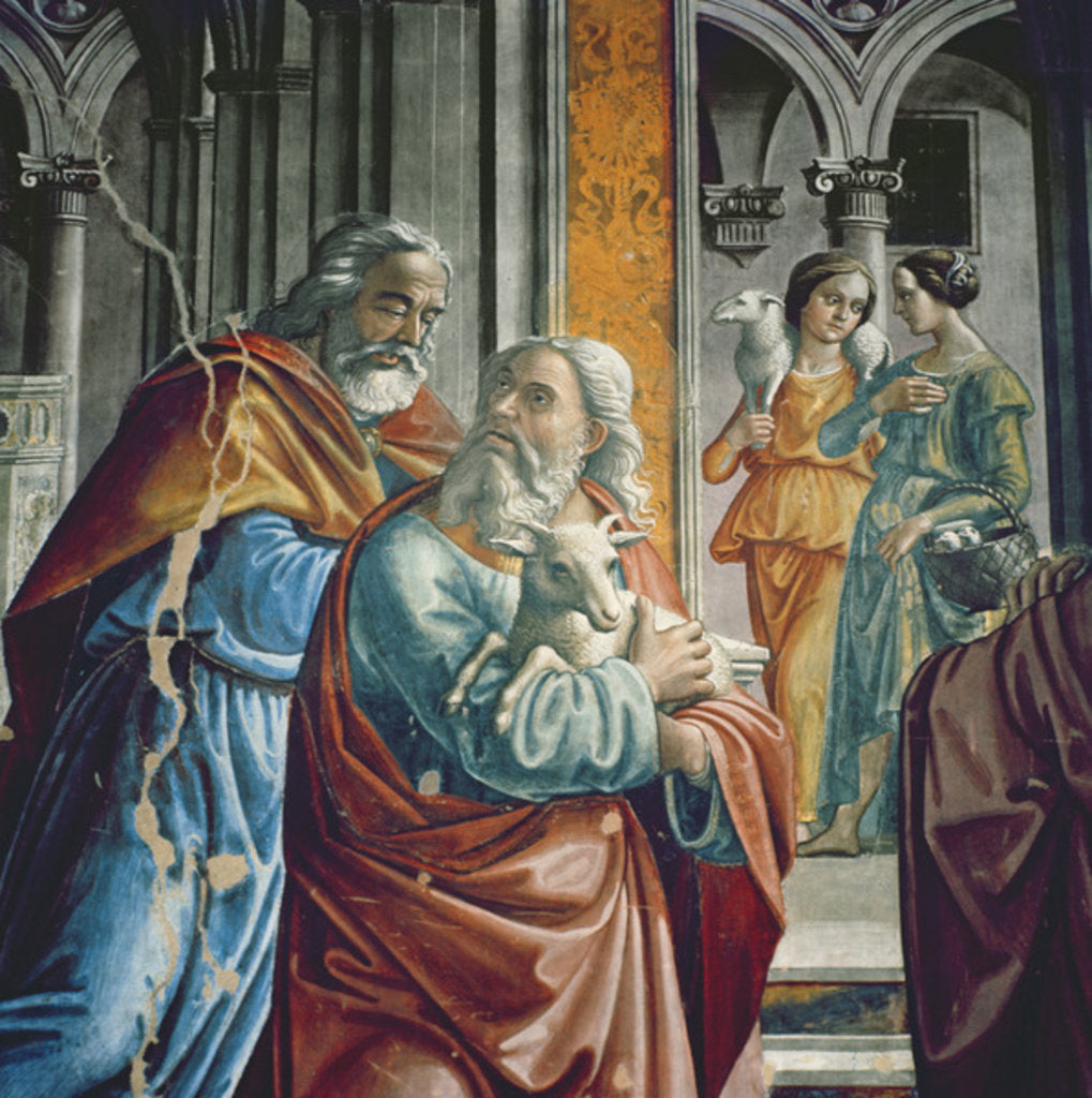 Detail of The Expulsion of Joachim from the Temple by Davide & Domenico (1449-94) Ghirlandaio