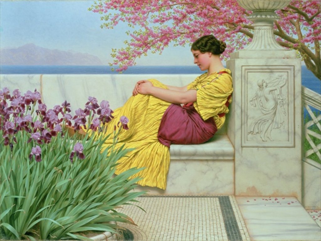 Detail of Under the Blossom that Hangs on the Bough, 1917 by John William Godward