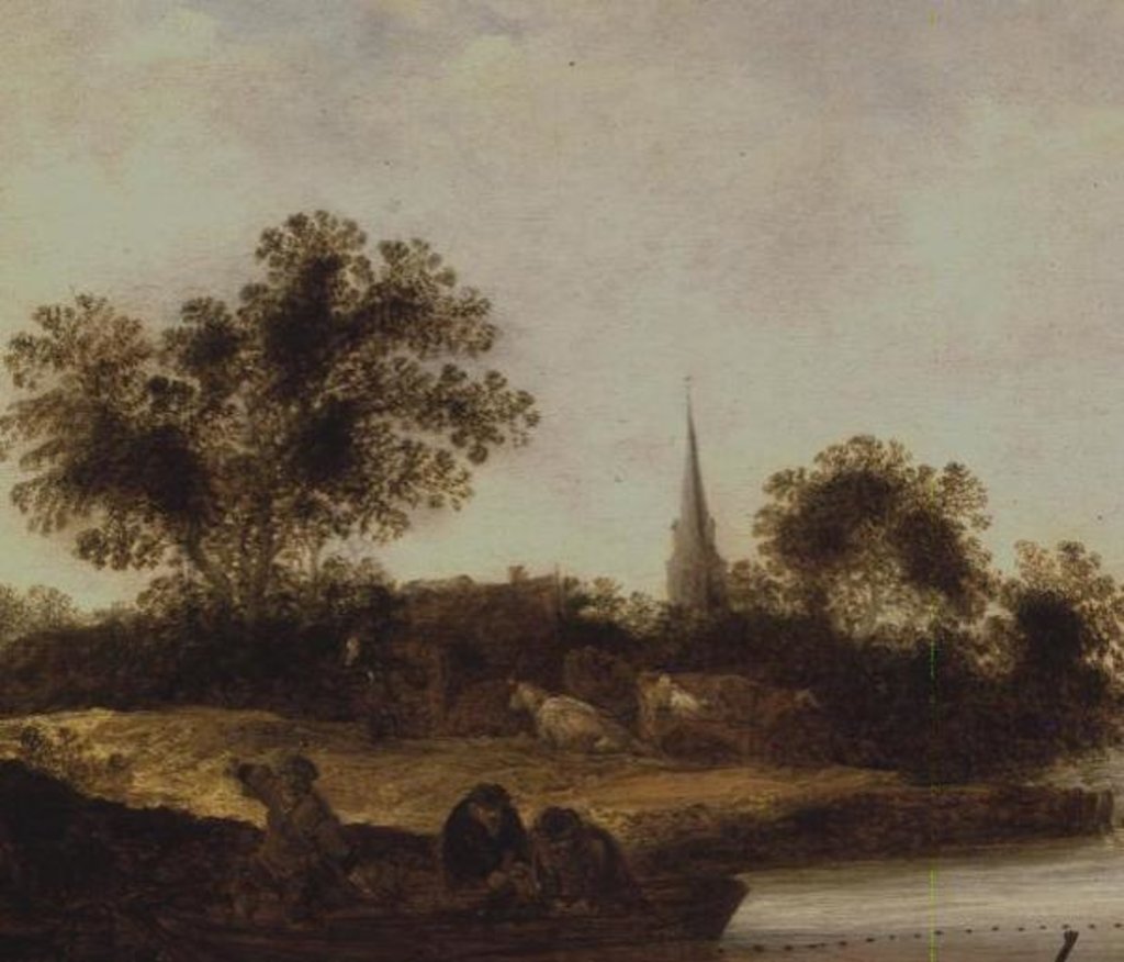 Detail of A Wooded river landscape by Maerten Fransz van der Hulst