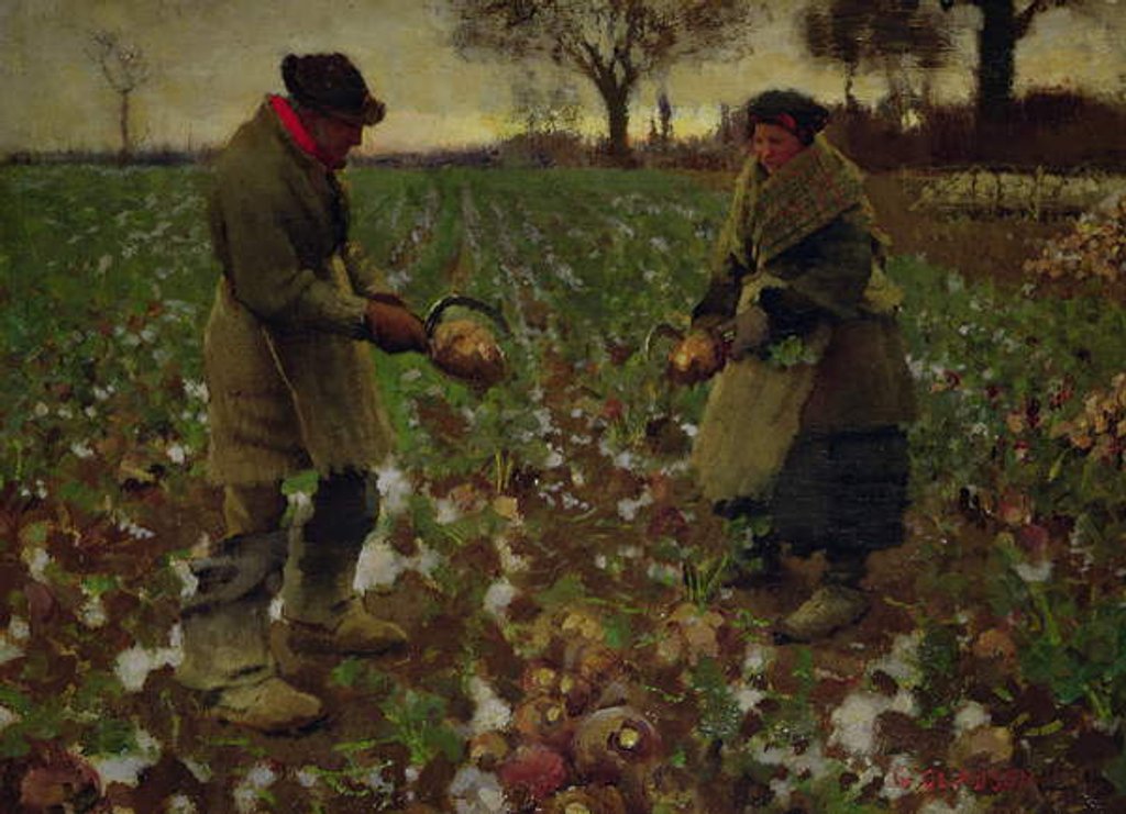 Detail of December, c.1882 by George Clausen