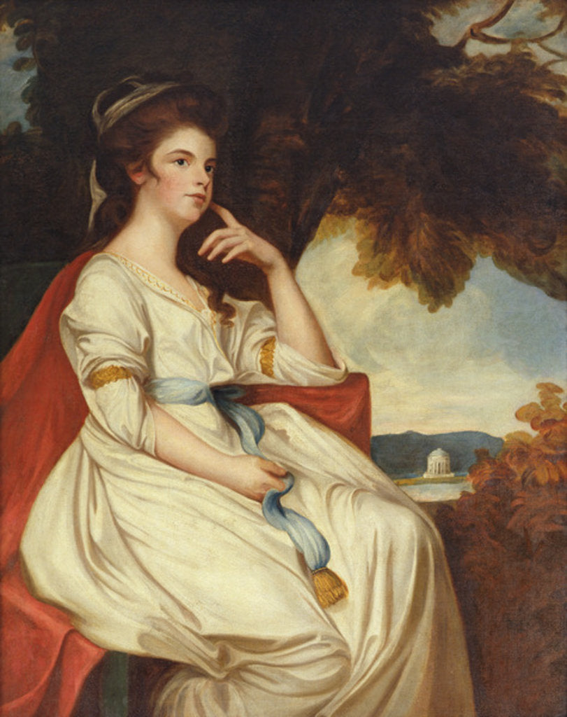 Detail of Isabella Curwen, 18th century by George Romney