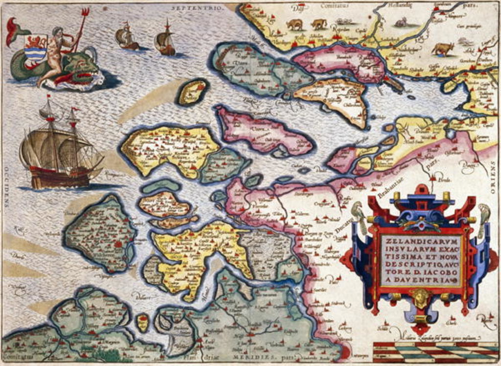 Detail of Map of Zeeland, c.1560 by Abraham Ortelius