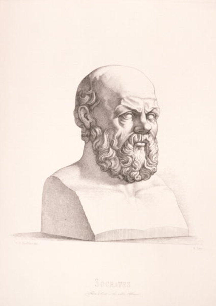 Detail of Portrait of Socrates engraved by B.Barloccini, 1849 by C.C Perkins