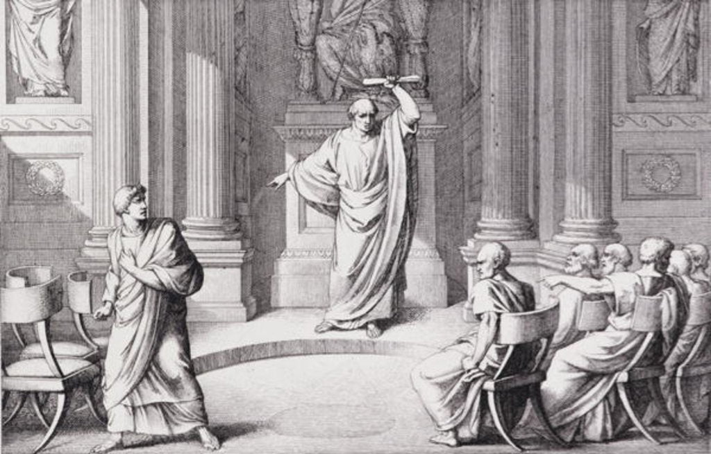 Detail of Cicero Denouncing Catiline, 1849 by C.C Perkins