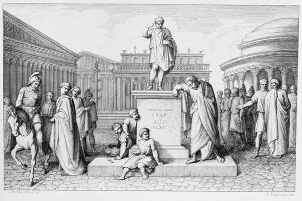 Detail of Gaius Gracchus Weeping Before his Father's Statue by C.C Perkins