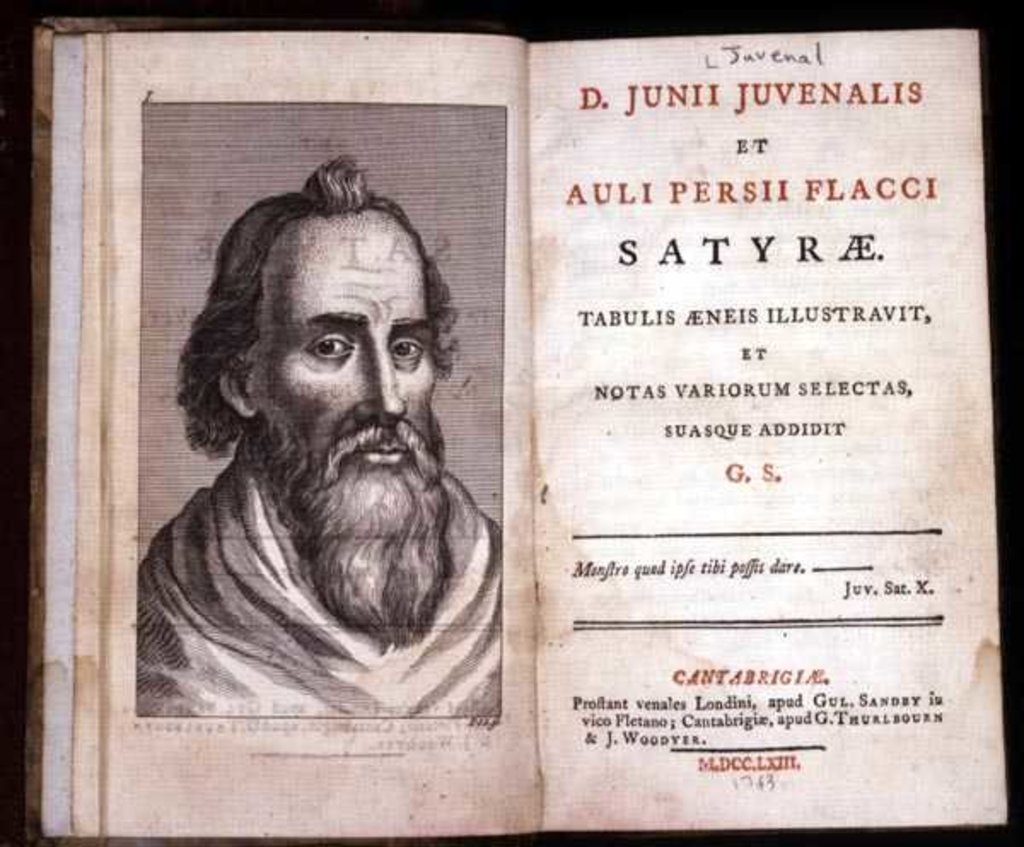 Detail of Portrait of Juvenal from 'The Satires of Juvenal and Aulius Flaccus', 1763 by English School