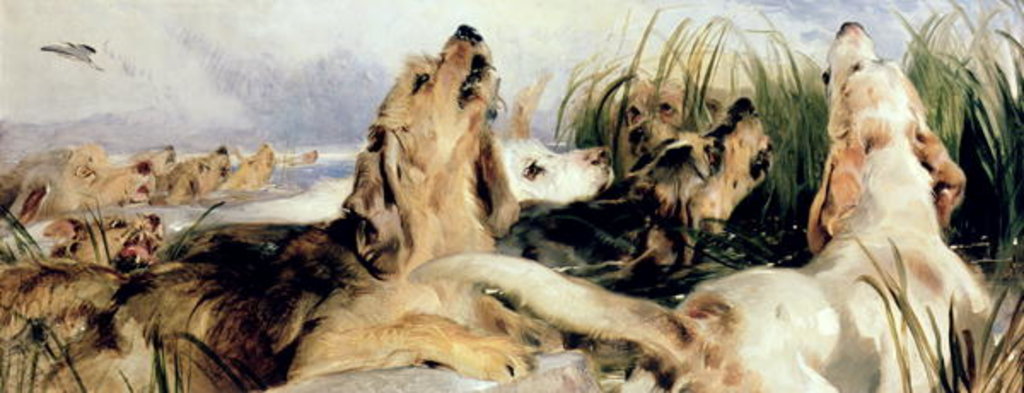 Detail of Otter Hounds by Edwin Landseer