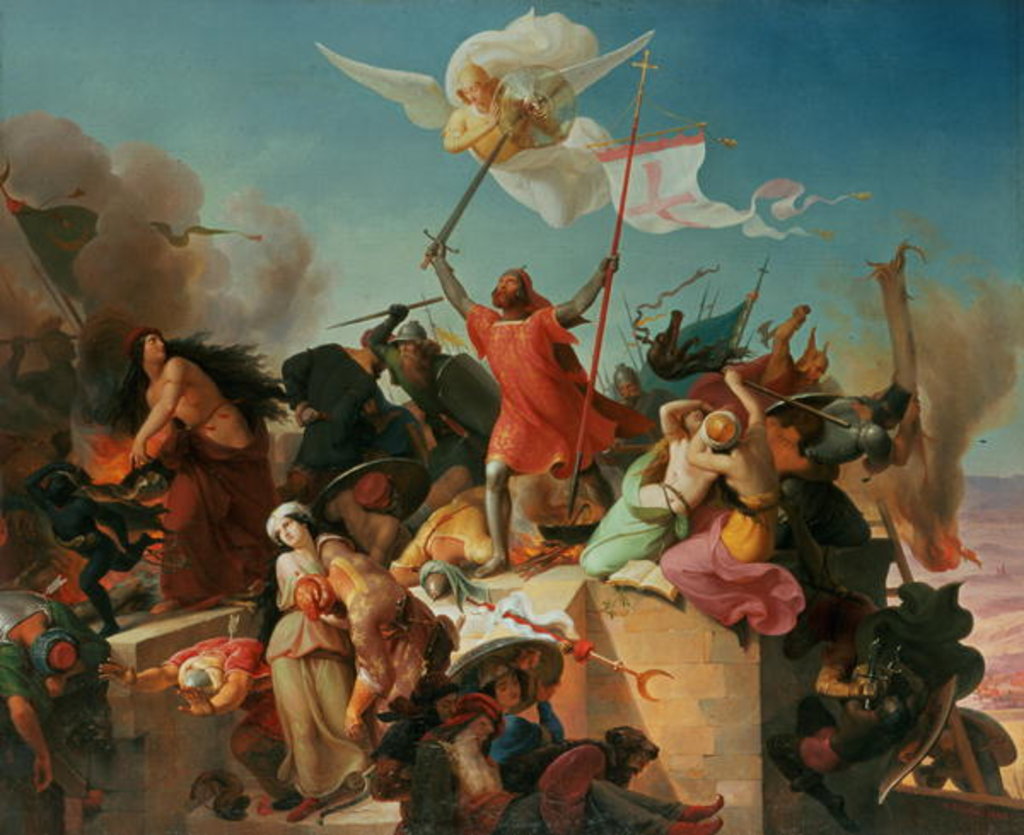 Detail of Godfrey de Bouillon, French Crusader by Karl Mucke