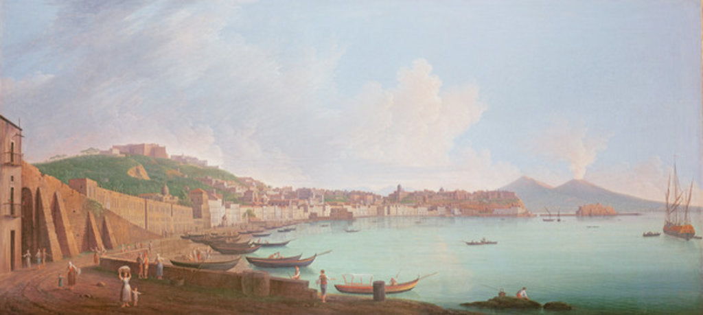 Detail of Bay of Naples, 18th century by Pietro Fabris
