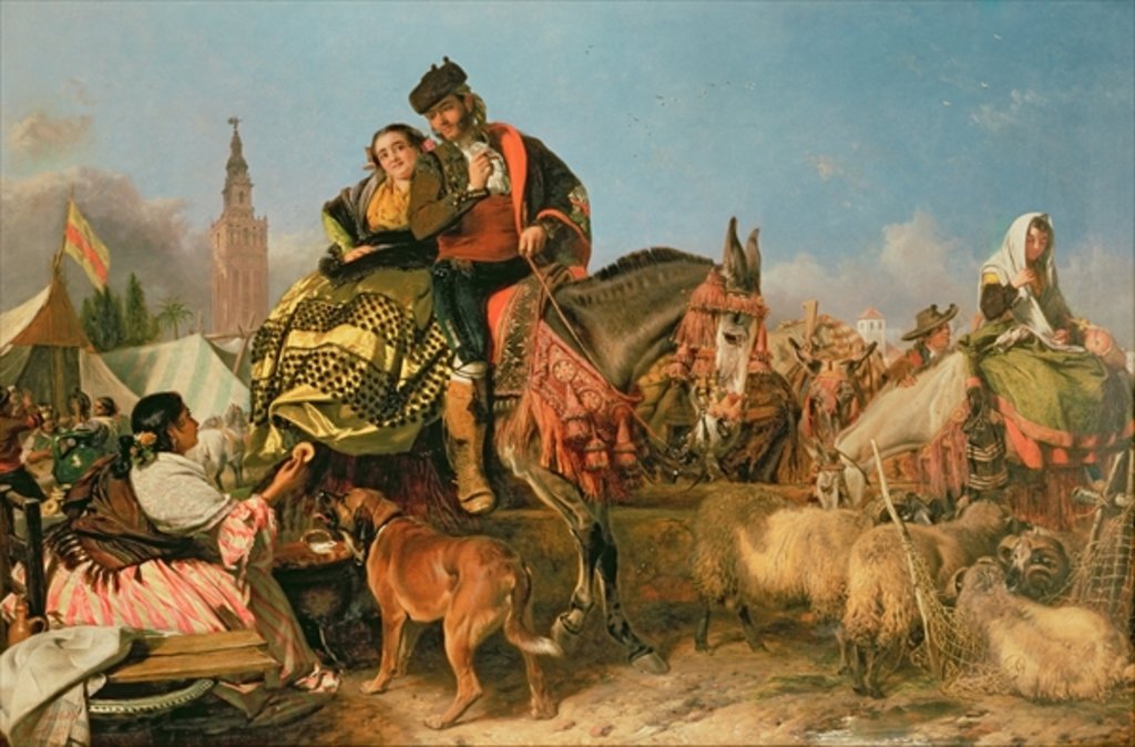 Detail of Fair at Seville by R. and Phillip John Ansdell