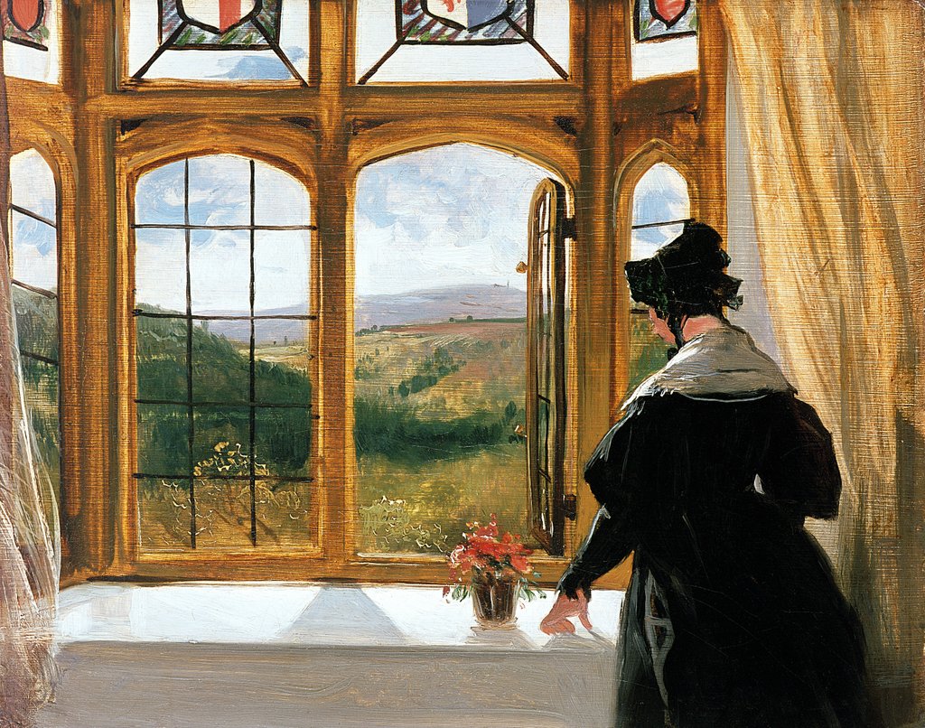 Detail of Duchess of Abercorn looking out of a window, c.1850 by Edwin Landseer