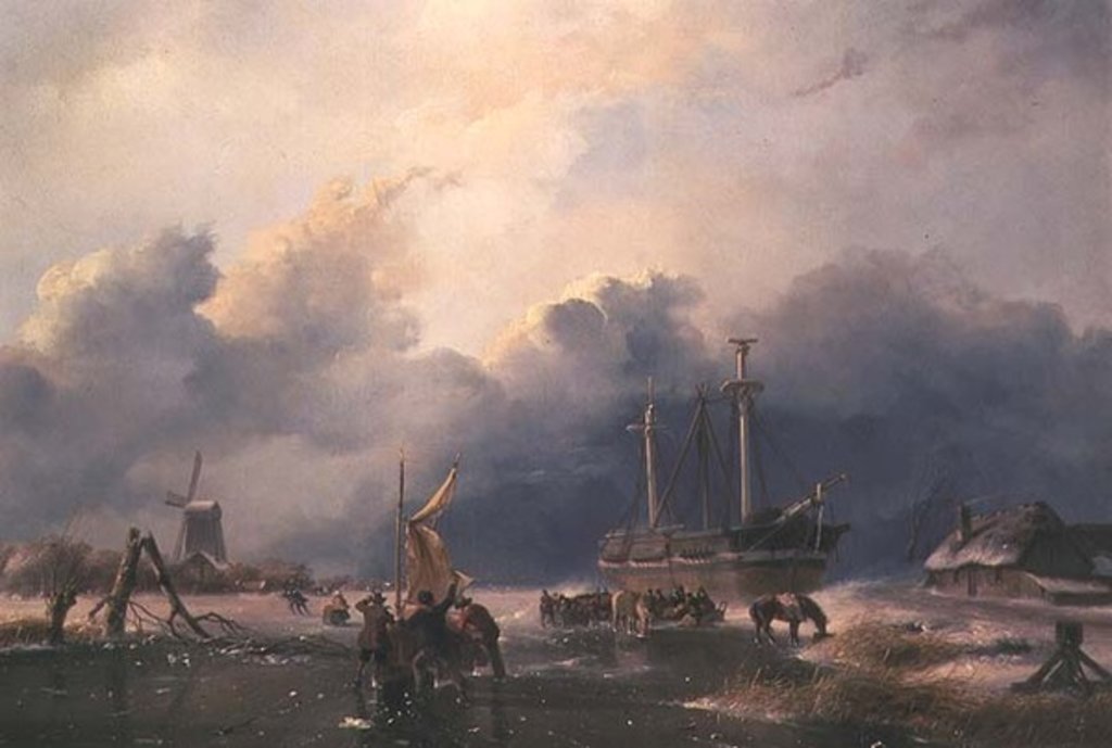 Detail of Winter Scene by Andreas Schelfhout