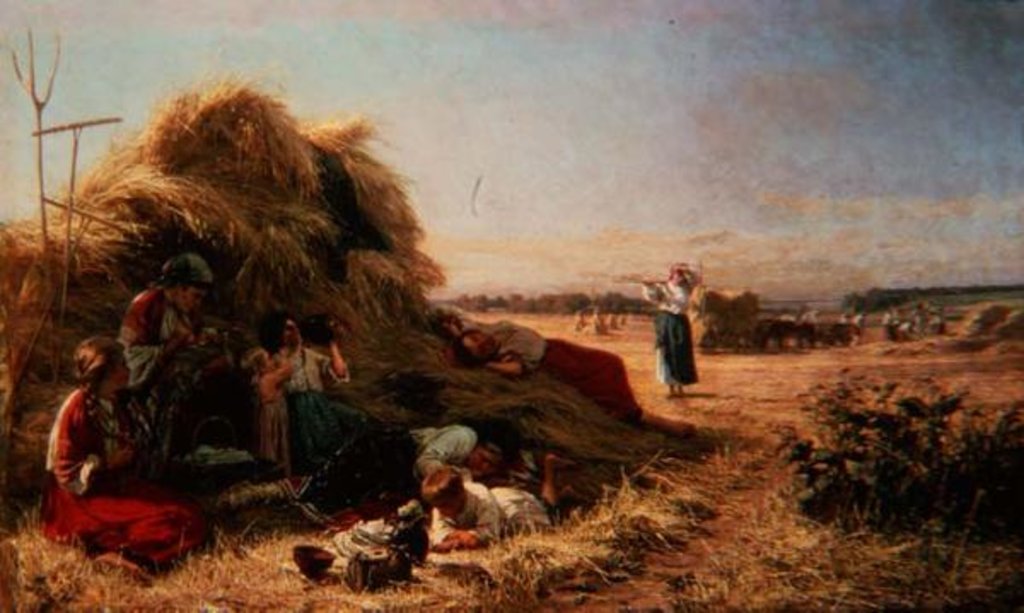Detail of Work in the Fields by Pavel Aleksandrovich Bryullov