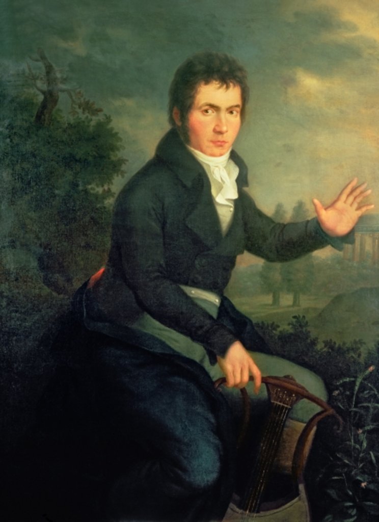 Detail of Ludvig van Beethoven, 1804 by Willibrord Joseph Mahler or Maehler
