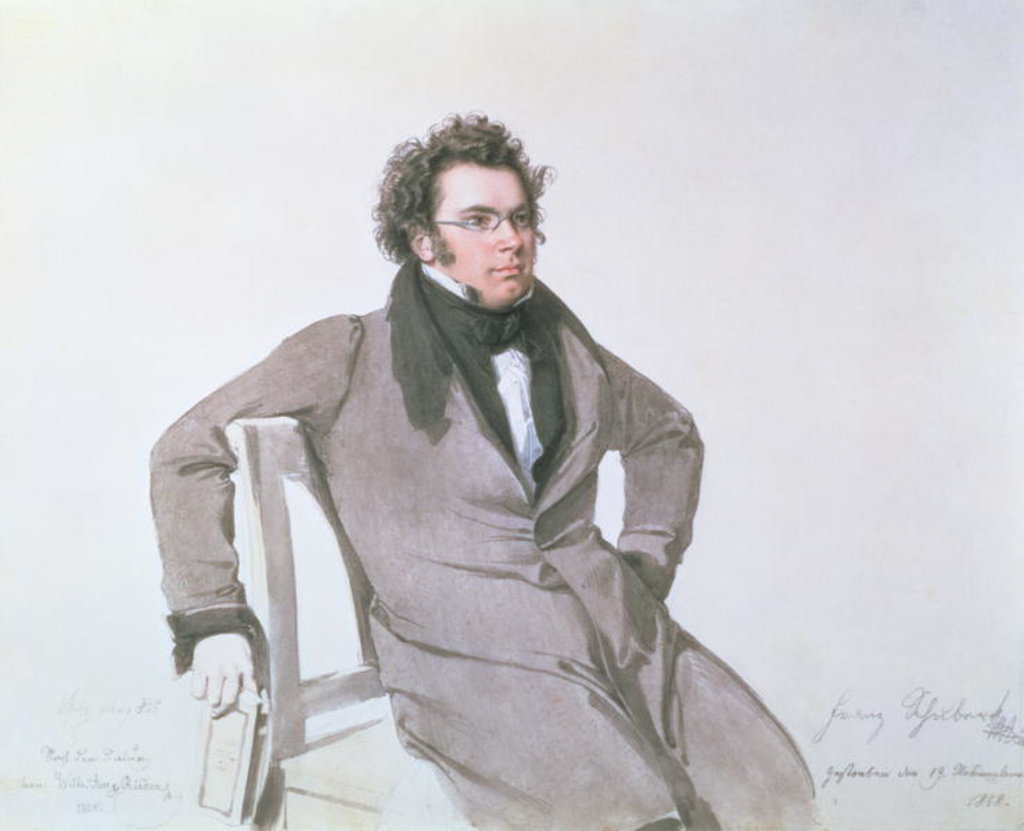 Detail of Franz Schubert, 1825 by Wilhelm August Rieder