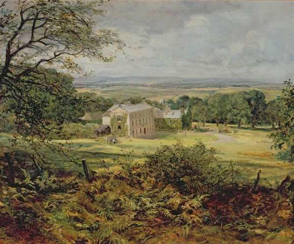 Detail of English landscape with a house, 19th century by Heywood Hardy