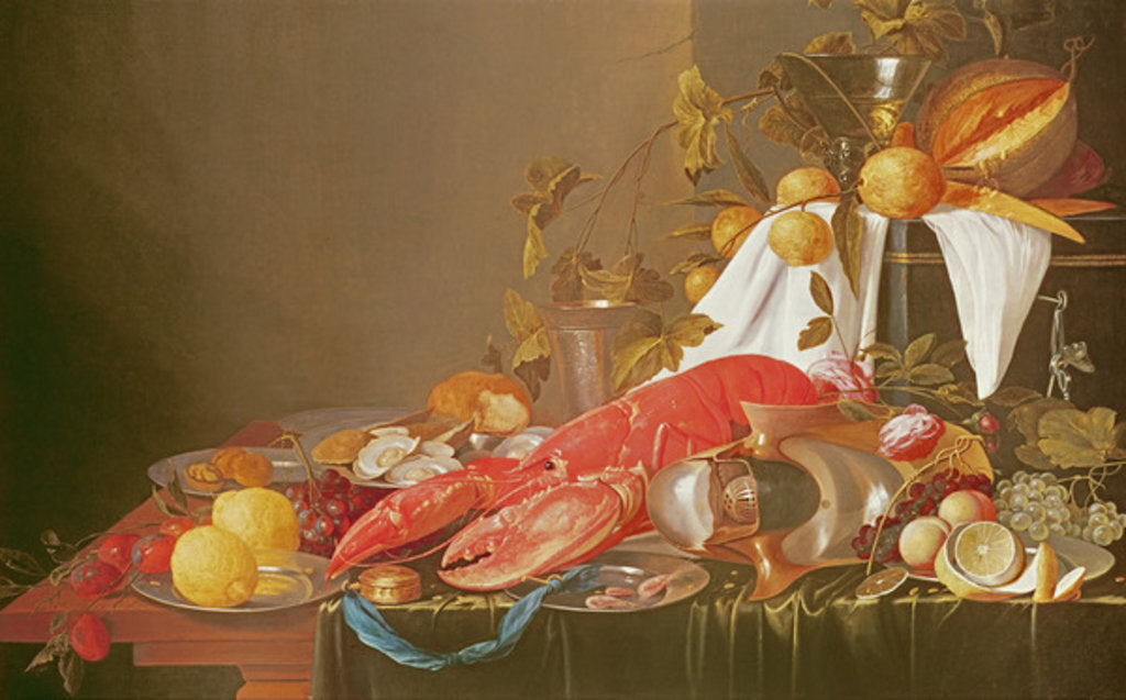 Detail of Banquet Still Life by Joris van Son