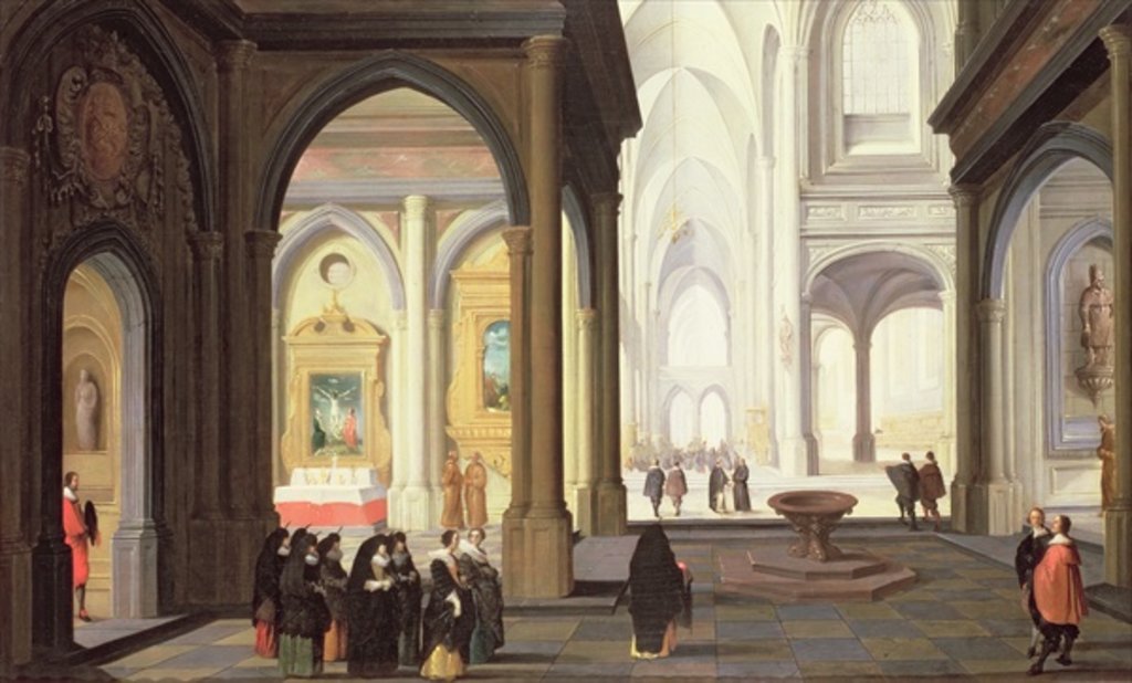 Detail of Church Interior by Antoni van Dalen