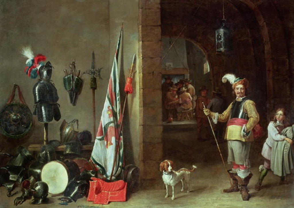 Detail of Guard Room by David the Younger Teniers