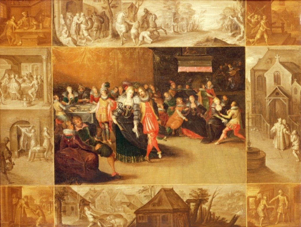 Detail of The Prodigal Son by Frans the Elder Francken