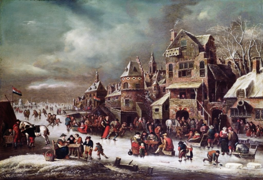 Detail of Winter Landscape by Rutger Verburgh