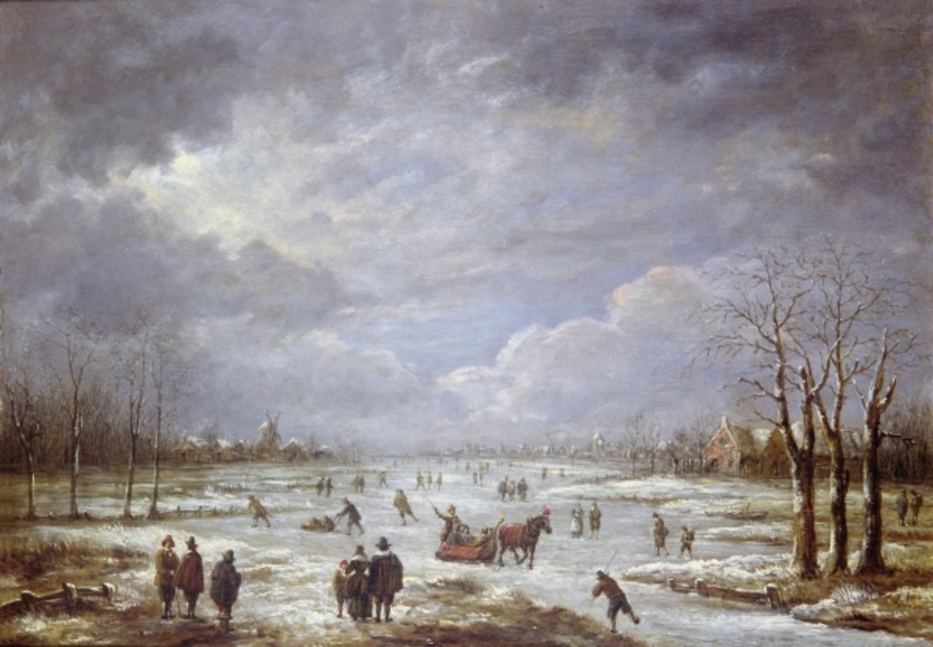 Detail of Winter Landscape by Aert van der Neer