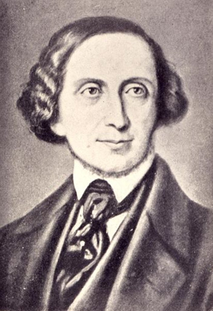 Detail of Portrait of Hans Christian Andersen by Danish School