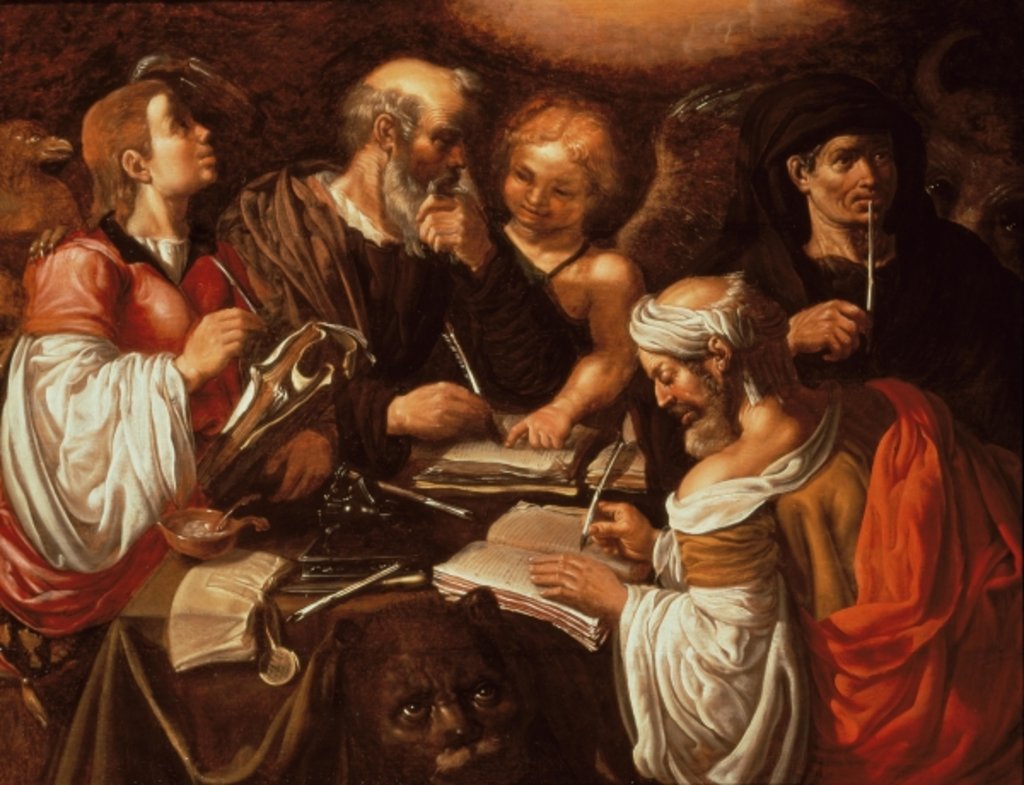 Detail of The Four Evangelists and their symbols by Pieter Lastman