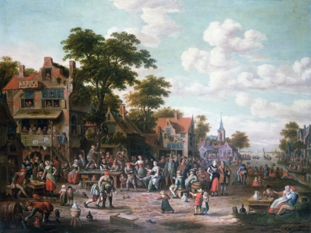 Detail of Village Festival, 1716 by Rutger Verburgh