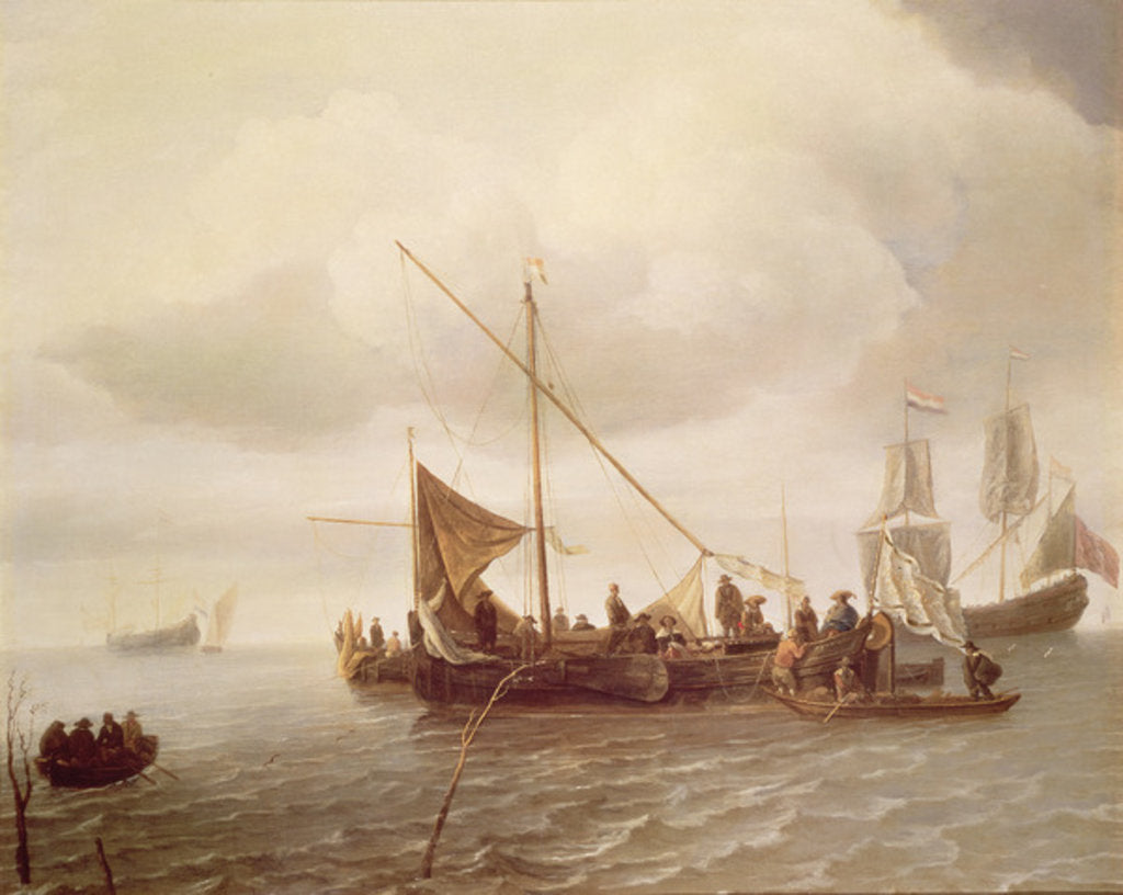 Detail of Shipping Scene, 17th century by Simon Jacobsz. Vlieger