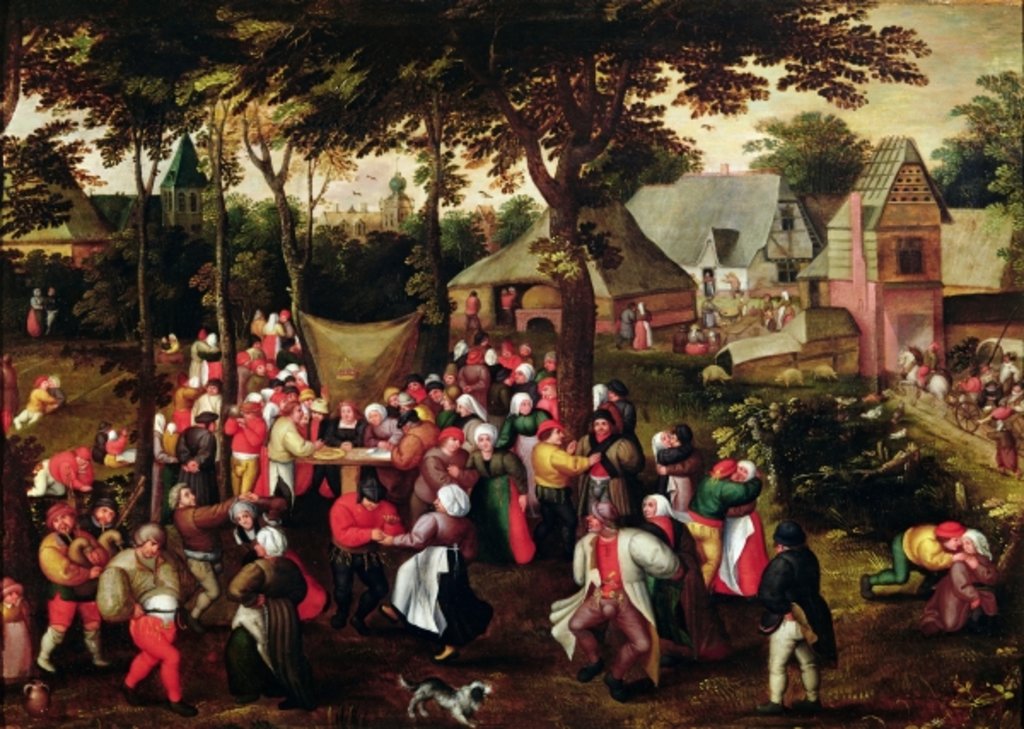 Detail of Wedding Feast by Pieter the Younger Brueghel
