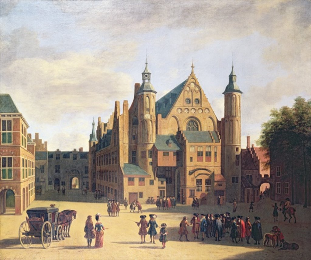 Detail of A Town Square in Haarlem by Gerrit Adriaensz Berckheyde