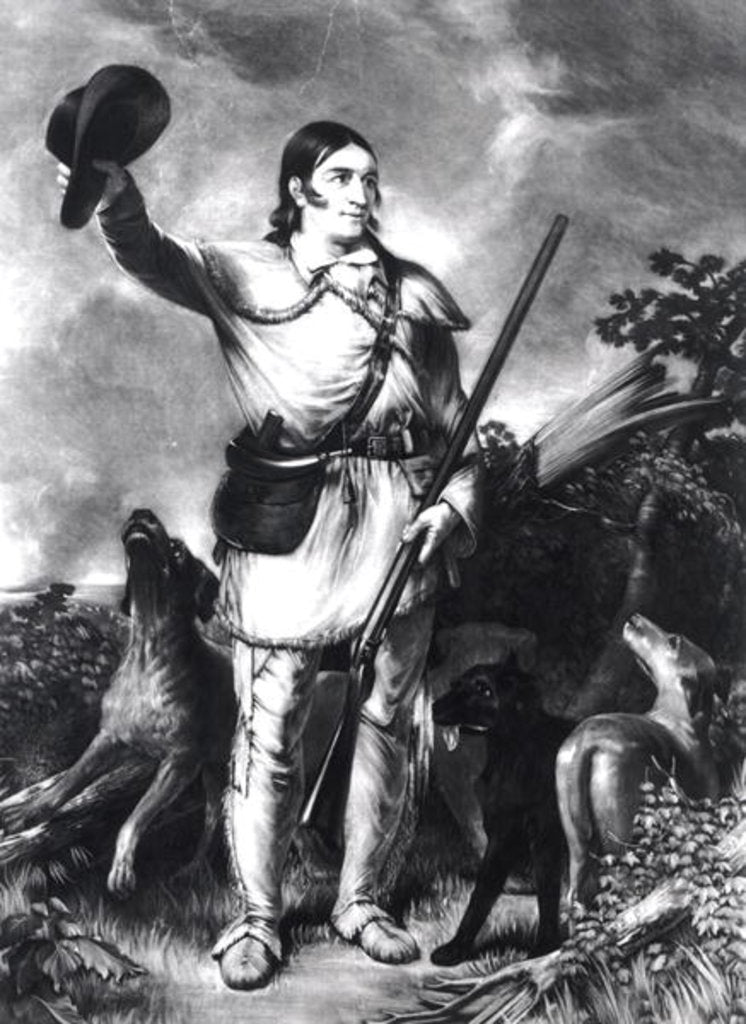 Detail of Colonel Davy Crockett by John Gadsby (after) Chapman