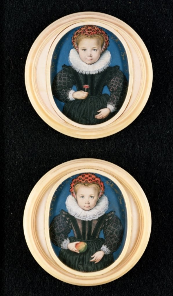 Detail of Two Little girls, 1590 by Isaac Oliver
