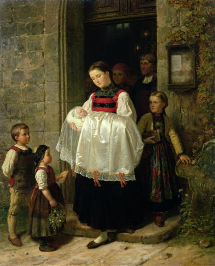 Detail of The Return from the Christening by Hubert Salentin