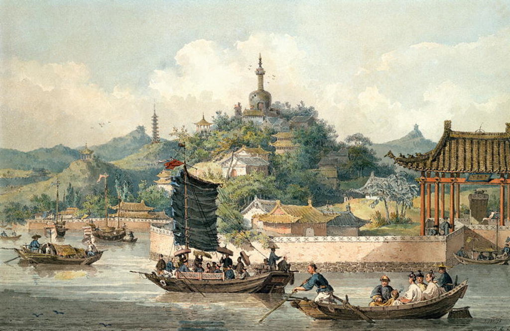 Detail of Emperor of China's Gardens, Imperial Palace, Peking, 1793 by William Alexander